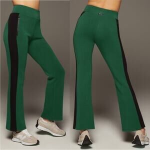 Michi Carve Flare Pant High Waist Color Block Scuba
Stripe Pine Green Black L